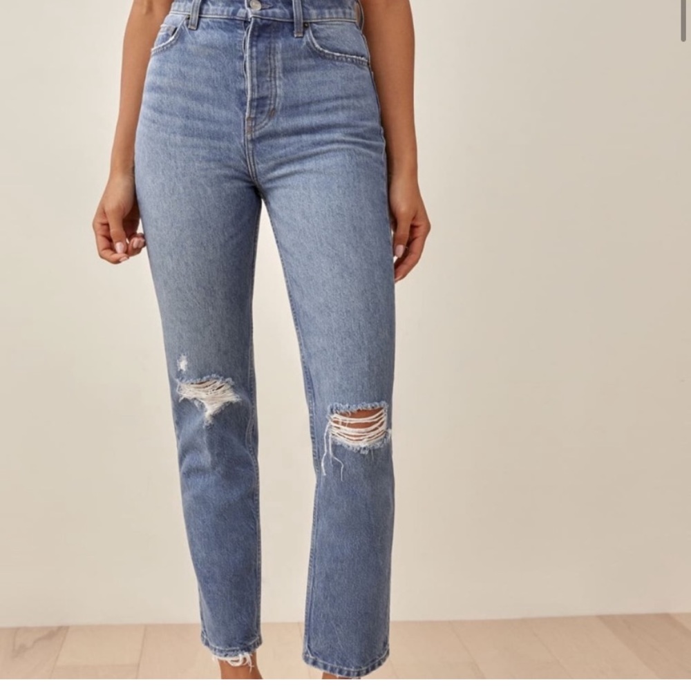 Reformation Cynthia High Rise Destroyed Jean - Picture 2 of 10